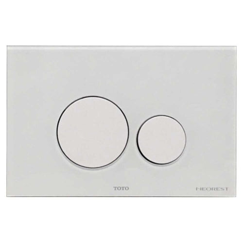 TOTO Round Push Plate for Neorest In-Wall Tank System in White Glass - TOTO YT994#WH