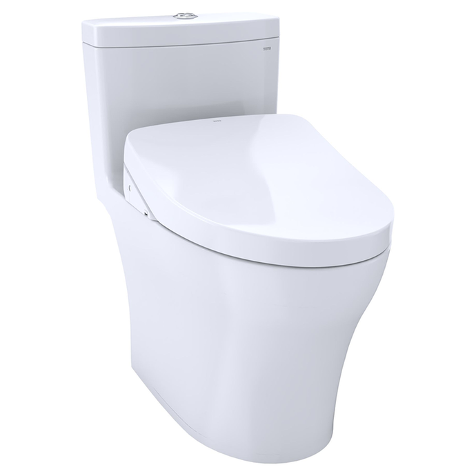 TOTO Aquia IV One-Piece Toilet w/ WASHLET+ S500e in Cotton, 1.0 or 0.8 GPF, Auto Flush - TOTO MW6463046CUMFGA#01