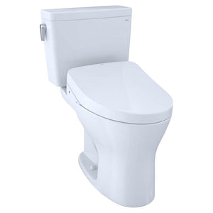 TOTO Drake Two-Piece Toilet w/ WASHLET+ S500e in Cotton, 1.6 or 0.8 GPF, 10" Rough-in, Universal Height - TOTO MW7463046CSMFG.10#01