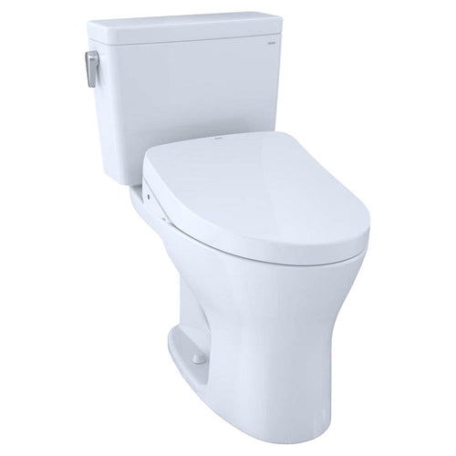 TOTO Drake Two-Piece Toilet w/ WASHLET+ S500e in Cotton, 1.28 or 0.8 GPF - TOTO MW7463046CEMG#01